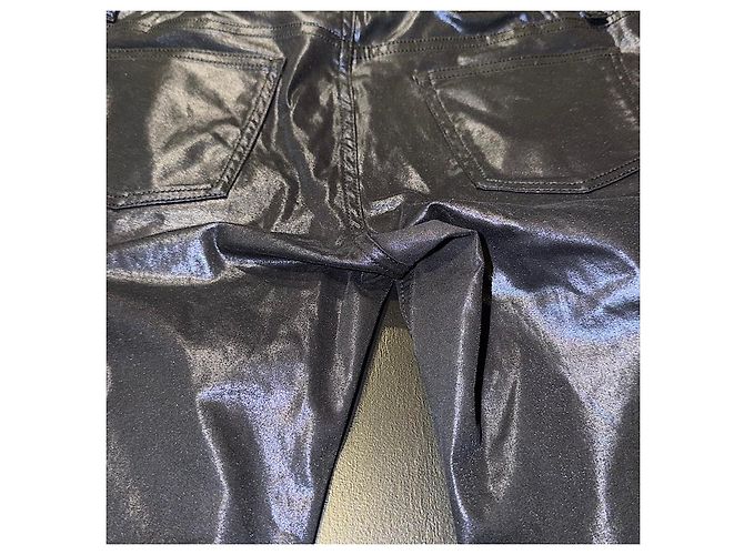 Gucci 09 SS Metallic Coated Indigo Denim Blau - Ansicht 3