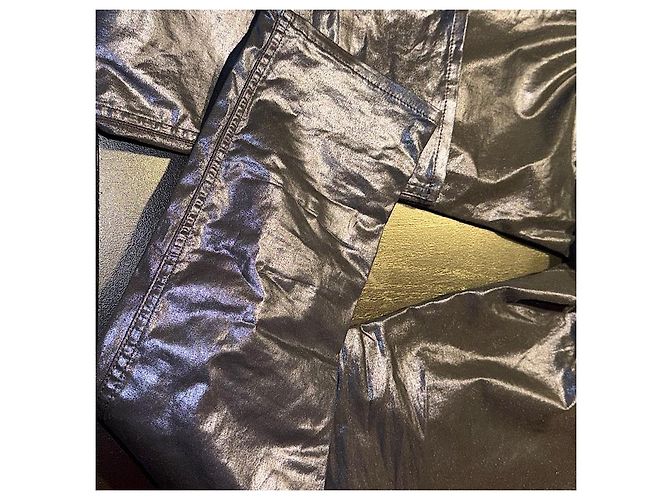 Gucci 09 SS Metallic Coated Indigo Denim Blau - Ansicht 4