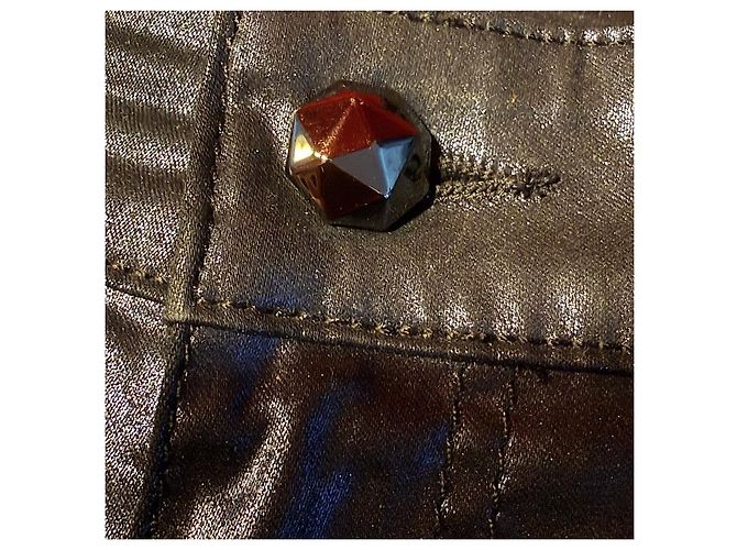 Gucci 09 SS Metallic Coated Indigo Denim Blau - Ansicht 5