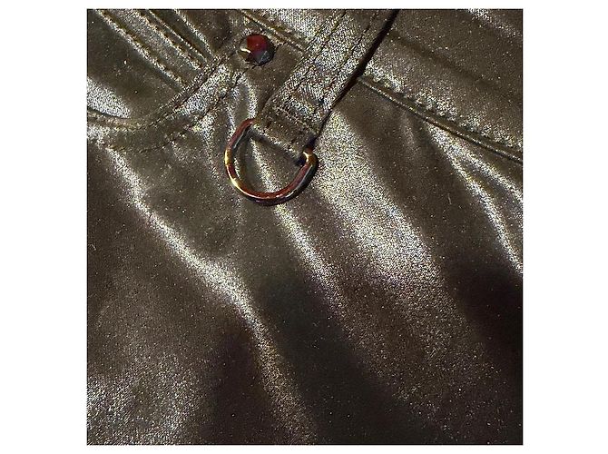 Gucci 09 SS Metallic Coated Indigo Denim Blau - Ansicht 6