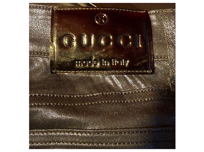 Gucci 09 SS Metallic Coated Indigo Denim Blau - Ansicht 7