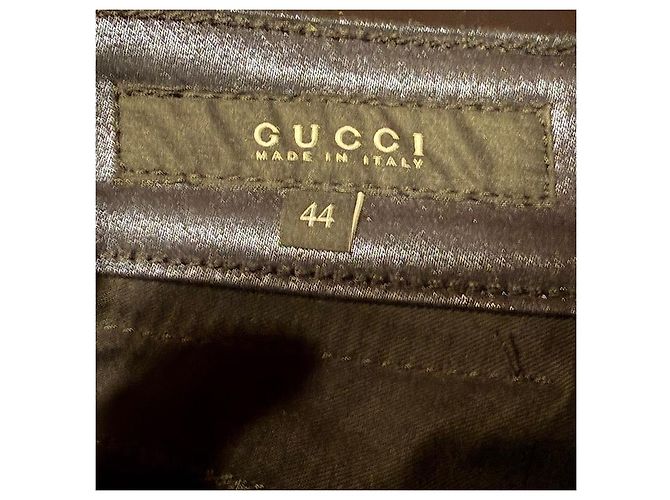 Gucci 09 SS Metallic Coated Indigo Denim Blau - Ansicht 8