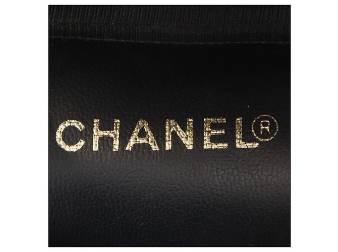 Chanel Vintage Timeless Cosmetic Case Caviar Tall Nero - vista 5