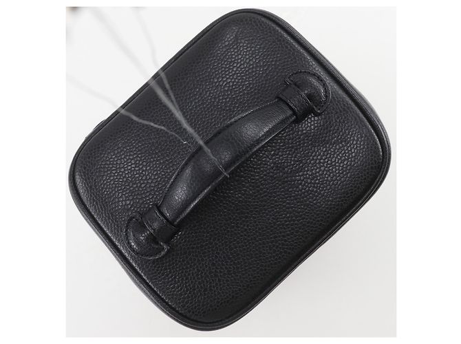 Chanel Vintage Timeless Cosmetic Case Caviar Tall Nero - vista 7