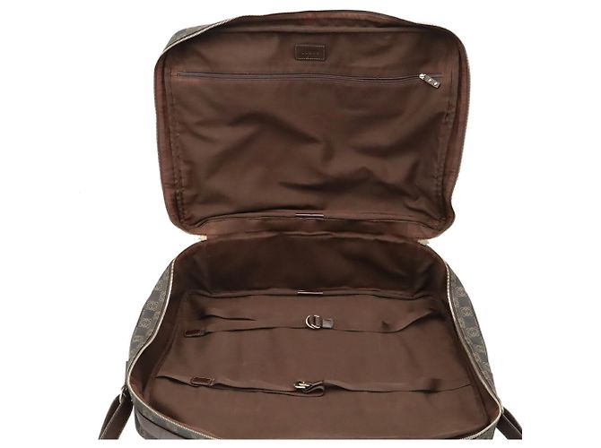 Borsa Boston Loewe Repeat Anagram Nero Marrone scuro - vista 7