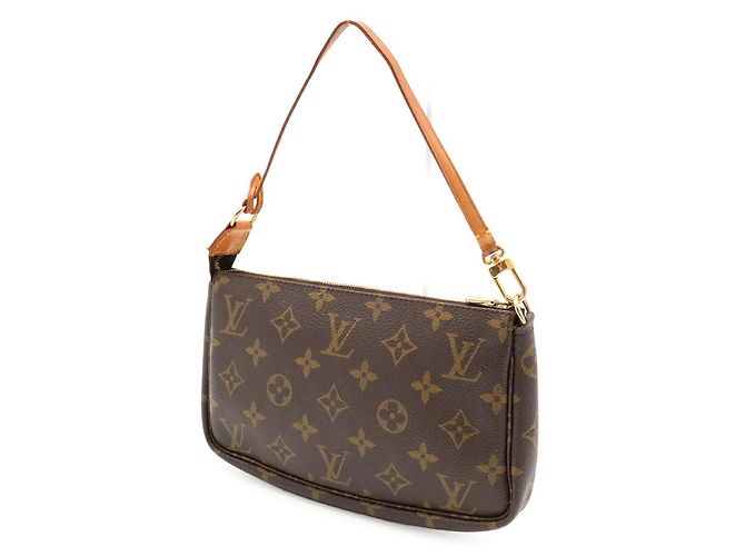 Borsa pochette Louis Vuitton Monogram Pochette Accessoires Marrone - vista 3