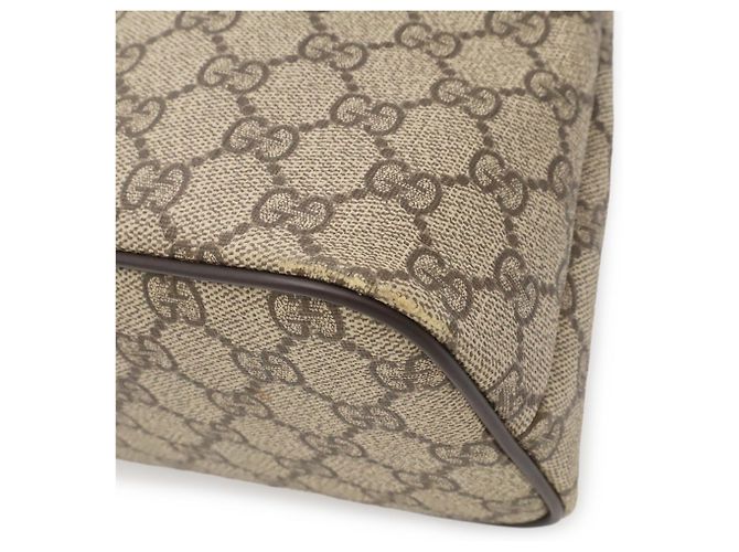 Borsa Tote Gucci GG Supreme Plus Beige Marrone scuro - vista 4