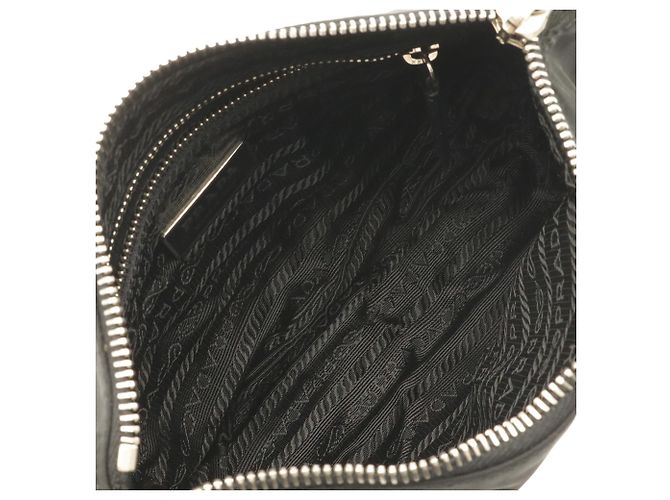 Borsa a Spalla Leggera in Tessuto Prada Nero - vista 8