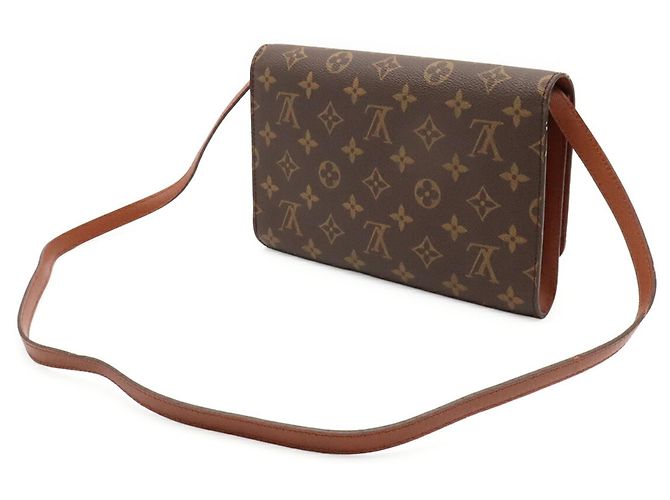 Borsa a Spalla Louis Vuitton Monogram Bordeaux 24 Marrone - vista 3