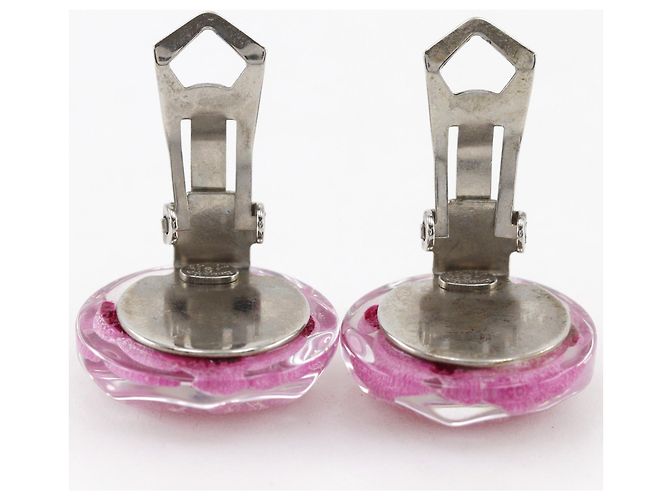 Chanel Camellia Clip-On aus Harz Pink - Ansicht 3