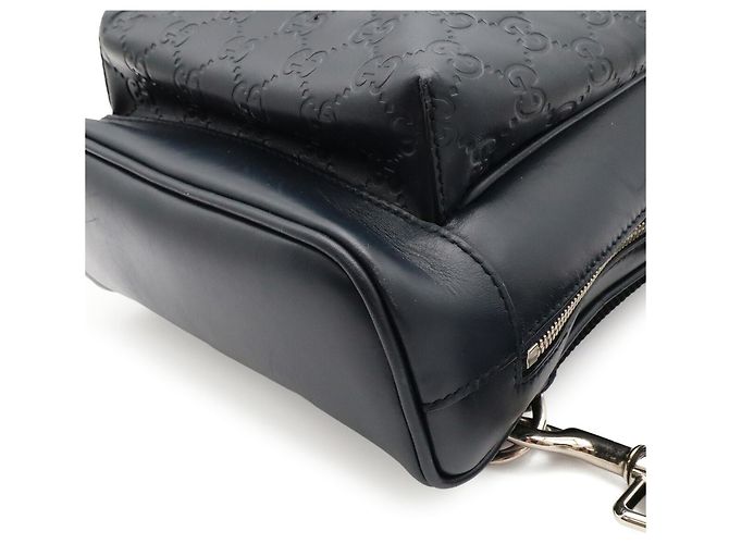 Borsa a tracolla Gucci Guccissima Blu navy - vista 4