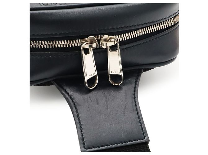 Borsa a tracolla Gucci Guccissima Blu navy - vista 6
