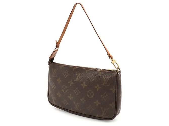 Louis Vuitton Monogram Pochette Accessoires Handbag Brown - view 3