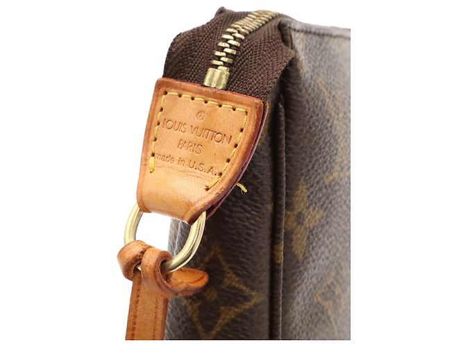 Borsa Louis Vuitton Monogram Pochette Accessoires Marrone - vista 7