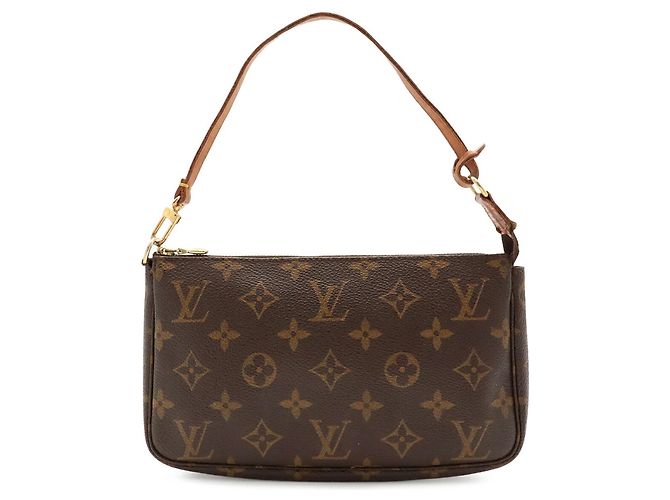 Borsa Louis Vuitton Monogram Pochette Accessoires Marrone - vista 2