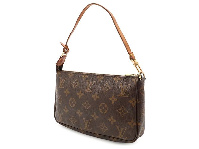Borsa Louis Vuitton Monogram Pochette Accessoires Marrone - vista 3