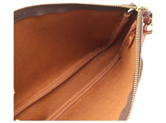 Borsa Louis Vuitton Monogram Pochette Accessoires Marrone - vista 9