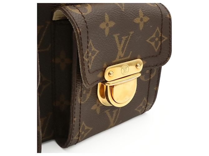 Borsa Louis Vuitton Monogram Manhattan PM Marrone - vista 10
