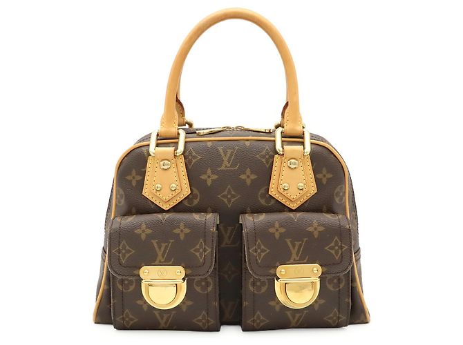 Borsa Louis Vuitton Monogram Manhattan PM Marrone - vista 2