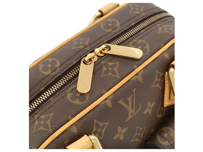 Borsa Louis Vuitton Monogram Manhattan PM Marrone - vista 6