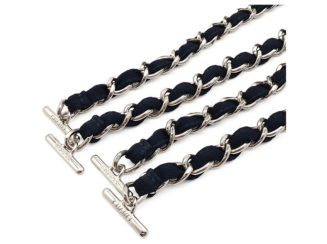 Chanel Deauville GM Chain Tote Bag Blau - Ansicht 6