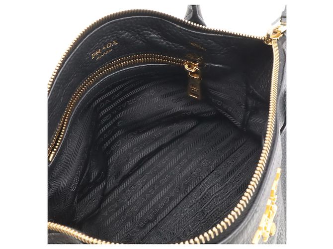 Borsa a mano e borsa a tracolla Prada Vit.Daino Nero - vista 7