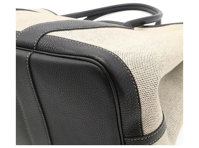 Hermès Borsa Tote HERMES Garden PM Bolduc Ribbon Marrone Nero - vista 4