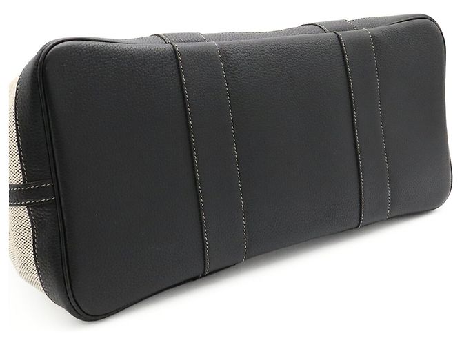 Hermès Borsa Tote HERMES Garden PM Bolduc Ribbon Marrone Nero - vista 7
