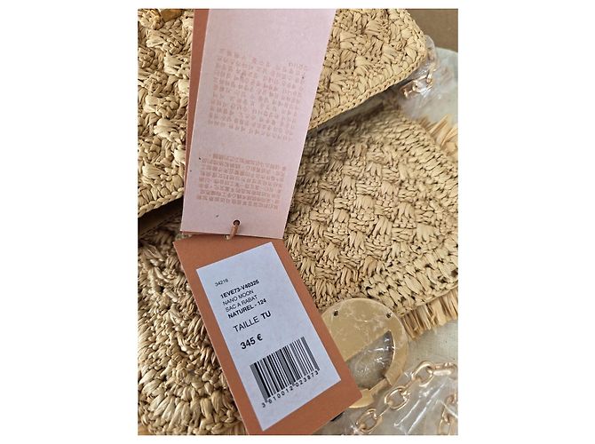 Borsa con patta Vanessa Bruno in rafia Beige - vista 7