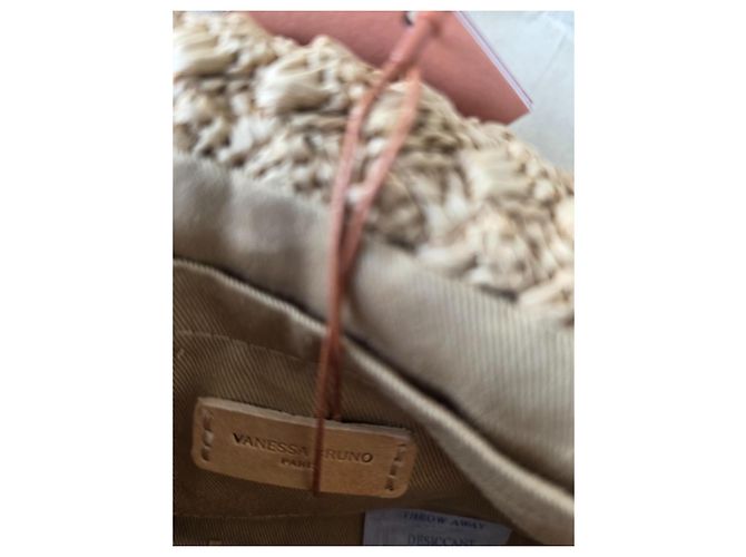Borsa con patta Vanessa Bruno in rafia Beige - vista 8
