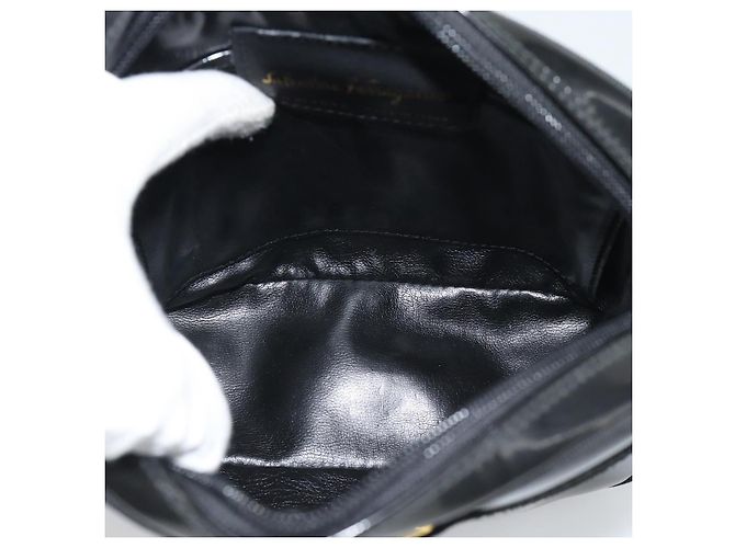 Salvatore Ferragamo Vala Lackleder Schwarz - Ansicht 5