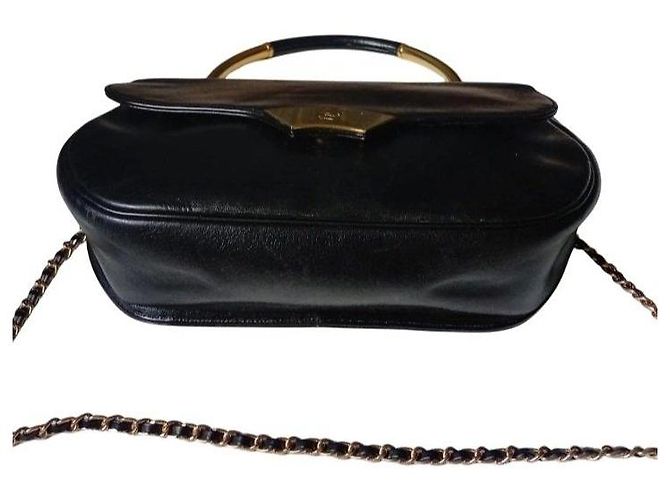 Borsa a mano in pelle nera Karl Lagerfeld Paris con finiture dorate Nero - vista 5