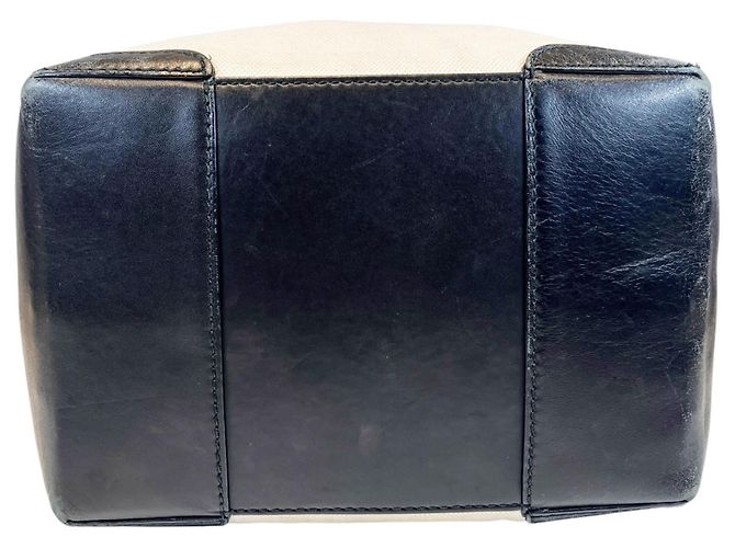 Borsa a tracolla a secchiello blu navy Balenciaga Nero Bianco - vista 3