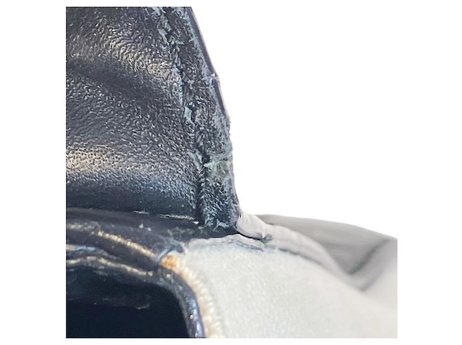 Borsa a tracolla a secchiello blu navy Balenciaga Nero Bianco - vista 9