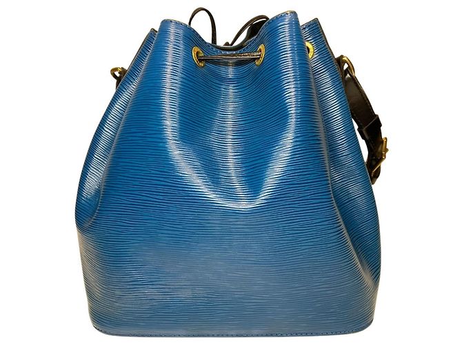 Noe Borsa a Spalla Louis Vuitton Petit Noé Nero Blu - vista 2