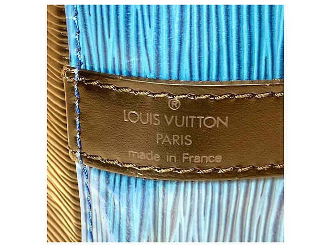 Noe Borsa a Spalla Louis Vuitton Petit Noé Nero Blu - vista 4