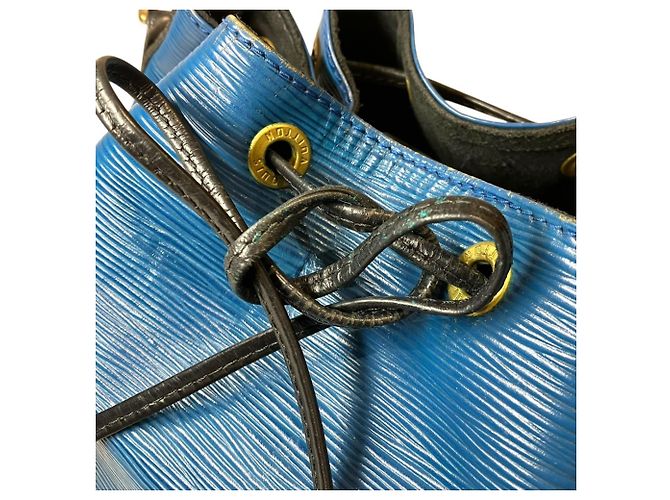 Noe Borsa a Spalla Louis Vuitton Petit Noé Nero Blu - vista 7