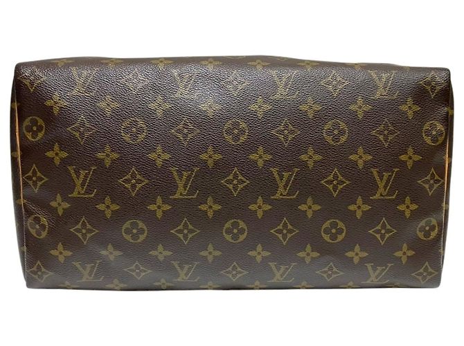 Borsa Louis Vuitton Speedy 35 in tela Monogram Marrone - vista 3