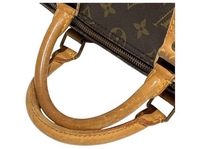 Borsa Louis Vuitton Speedy 35 in tela Monogram Marrone - vista 6