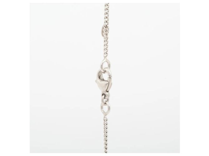 Pendente Chanel CC Paris Button in metallo 21 cm Argento - vista 3