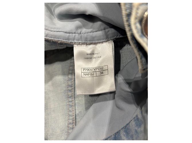 Vaqueros de pierna ancha con monograma azul claro Chanel - vista 4