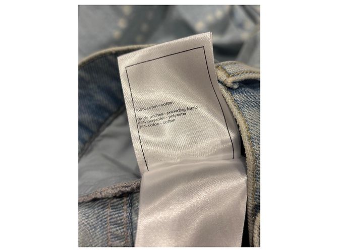 Vaqueros de pierna ancha con monograma azul claro Chanel - vista 5