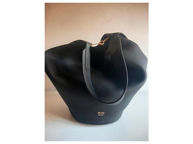 Borsa tote in pelle nera KHAITE Nero - vista 2