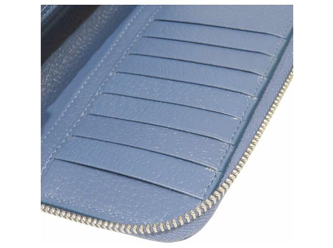 Portafoglio lungo Gucci GG Supreme Nero Blu - vista 4