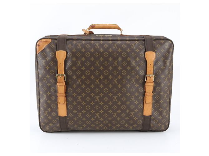 Borsa Boston Louis Vuitton Monogram Satellite 65 in pelle Marrone - vista 3