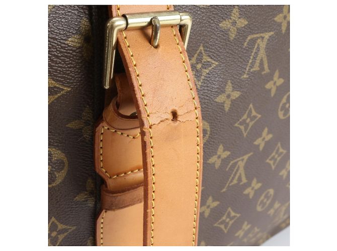 Borsa Boston Louis Vuitton Monogram Satellite 65 in pelle Marrone - vista 8