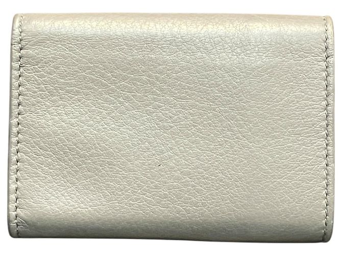 Mini billetera tríptico de cuero Paper de Balenciaga Castaño - vista 2