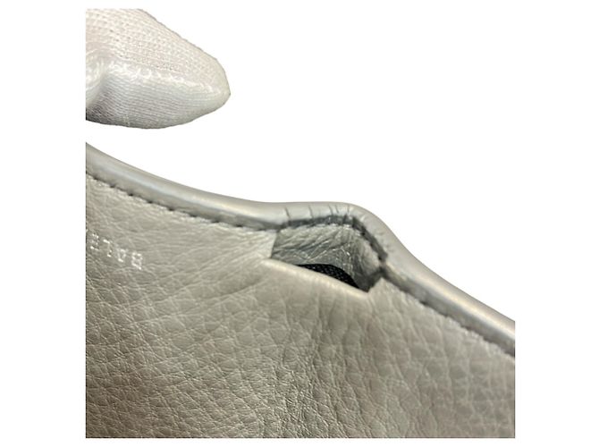 Mini billetera tríptico de cuero Paper de Balenciaga Castaño - vista 6