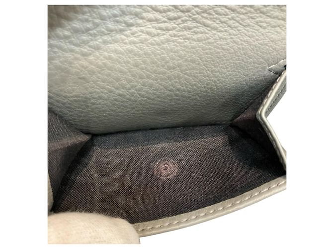Mini billetera tríptico de cuero Paper de Balenciaga Castaño - vista 7