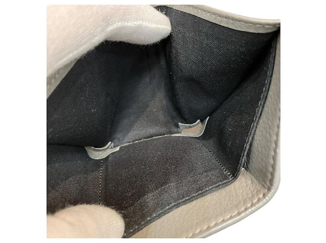 Mini billetera tríptico de cuero Paper de Balenciaga Castaño - vista 8